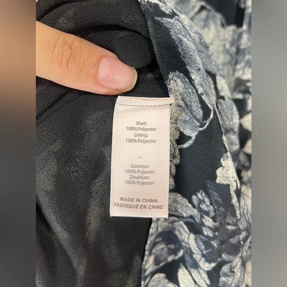 Cinq à Sept NWOT 'Harlie' Floral-Print Tiered Mini-Dress in Slate Multi Women 0 - Picture 9 of 15